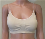 Stretch Clear Strap Bralette with removable cookies