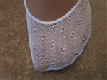 Daisy White Lace No Show Liner Socks