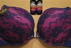 2 Sizes Up Super Push Up Convertible LACE w/Rhinestones Bra