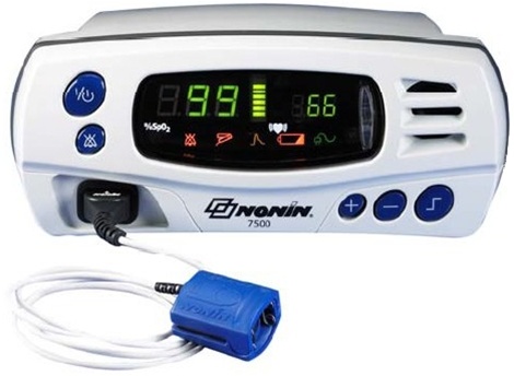 Nonin 7500 Pulse Oximeter Continuous Bedside Tabletop with Alarms - Free  Shipping