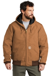Customized Carhartt Quilted-Flannel-Lined Duck Active Jacket