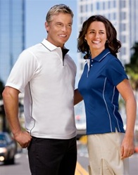 K467 Sport-Tek Dri-Mesh Sport Shirt with Tipped Collar and Piping