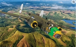 USAAF North American B-25D Mitchell Medium Bomber - "Red Wrath", 498th Bombardment Squadron "The Falcons", 345th Bombardment Group "Air Apaches", Dobodura Airfield, New Guinea, 1944