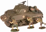 US M4A3 Sherman Medium Tank with 3 Figures - Battle of the Bulge, December 1944