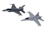 US Strike Force Collection - F/A-18 Hornet and F-16 Viper (Fit to Box)