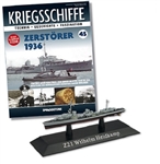 German Kriegsmarine Leberecht Maass Class Destroyer - Z21 Wilhelm Heidkamp [With Collector Magazine] (1:1250 Scale)