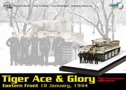 Limited Edition German Sd. Kfz. 181 PzKpfw VI Tiger I Ausf. H1 Heavy Tank - Tiger Ace & Glory, Michael Wittmann, "White S04", schwere SS Panzerabteilung 101, Eastern Front, January 1944