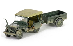 US 1/4-Ton Willys Jeep with Bantam T3 Trailer - Top Up