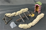 German Sentry's Box, Road Obstacles, Sand Bags and Other Accessories (1:32 Scale)