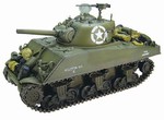 US M4A3 105mm Sherman Medium Tank with 3 Figures - Houston Kid, HQ Company, 15th Tank Battalion, 6th Armored Division, France, 1944