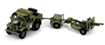 British Morris Quad Gun Tractor with Limber and 25 Pounder Gun - Gold Beach, D-Day Plus 2, Normandy, 1944 (1:72 Scale)