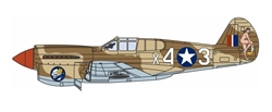 USAAC Curtiss P-40F Warhawk Fighter - "White X43", "Miss Memphis," 85th Fighter Squadron, 79th Fighter Group, North Africa