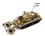 Israeli Magach 6B Medium Tank with Blazer Armor and KMT-4 Mine Roller - Mid East Wars