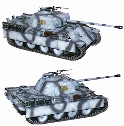 German Late Version Sd. Kfz. 171 PzKpfw V Panther Ausf. G Medium Tank with Zimmerit in Winter Camouflage