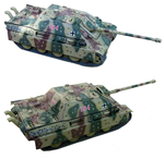 German Late Version Sd. Kfz. 173 Jagdpanther Ausf. G2 Heavy Tank Destroyer in Autumn Ambush Camouflage