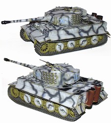 German Sd. Kfz. 181 PzKpfw VI Tiger I Ausf. E Heavy Tank in Eastern Front Winter Camouflage