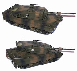 German Bundeswehr Leopard 2 Main Battle Tank - Tri-Color European Camouflage
