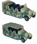 German Sd. Kfz. 7 8-Ton Semi-Tracked Personnel Carrier/ Prime Mover in Autumn Ambush Camouflage