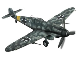 German Messerschmitt Bf 109G-6 Fighter - Erich Hartmann, White 1, 7./Jagdgeschwader 52, Hungary, 1944