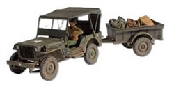 US 1/4-Ton Jeep w/ Trailer - Unidentified Unit, Normandy, 1944 [D-Day Commemorative Packaging]