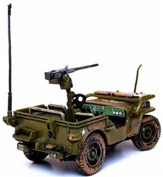 US 1/4-Ton Willys Jeep with a Wire Cutter and Browning 30 Cal. Machine Gun - 82nd Airborne Division All-American, Normandy, France, 1944