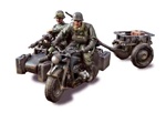 German Zundapp KS 750 Motorcycle with Sidecar and Trailer - 14.Panzer Division, Eastern Front, 1943