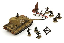 German Sd. Kfz. 182 PzKpfw VI King Tiger Ausf. A Heavy Tank with 8 Soldiers - Normandy, 1944 [D-Day Commemorative Packaging]