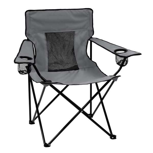 Plain Charcoal   Elite Folding Chair with Carry Bag