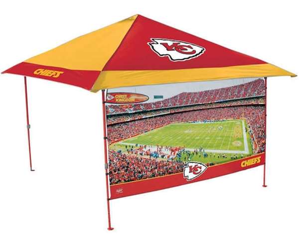 Kansas City Cheifs 12 X 12 Tailgate Canopy with Stadium Side Wall and Carry Bag