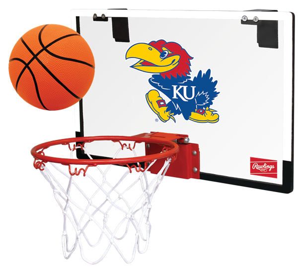 University of Kansas Jayahwks Indoor Basketball Goal Hoop Set Game