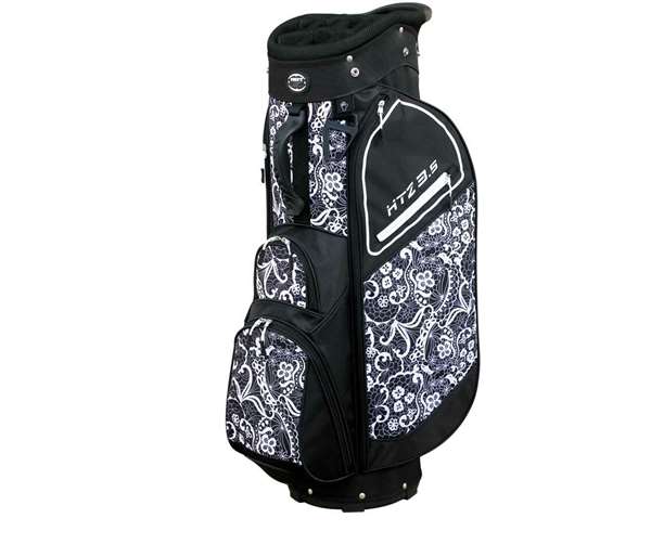 Hot Z Golf - 2020 Ladies Lace 3.5 Cart Golf Bag *Black/White*