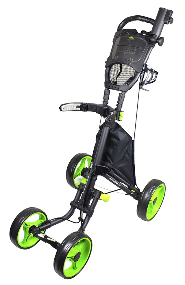 CaddyTek Golf Explorer V8 SuperLite Deluxe Push Cart Dark Grey-Lime