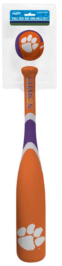 Clemson University Tigers Grand Slam Softee Baseball Bat and Ball Set