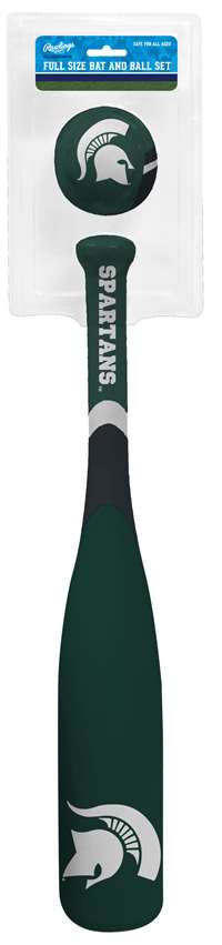 Michigan State University Spartans Grand Slam Softee Baseball Bat and Ball Set