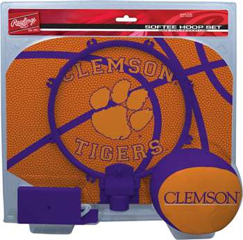 Clemson University Tigers Slam Dunk Indoor Basketball Hoop Set Over The Door