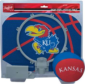 University of Kansas Jayhawks Slam Dunk Indoor Basketball Hoop Set Over The Door