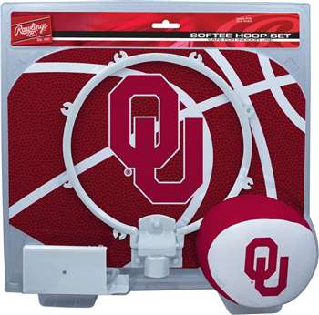 University of Oklahoma Sooners Slam Dunk Indoor Basketball Hoop Set Over The Door