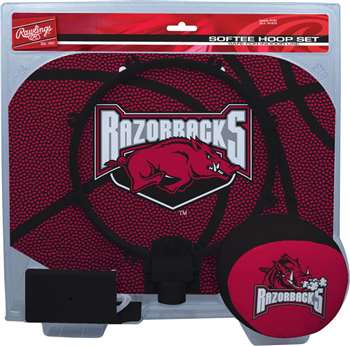 University of Arkansas Razorbacks Slam Dunk Indoor Basketball Hoop Set Over The Door