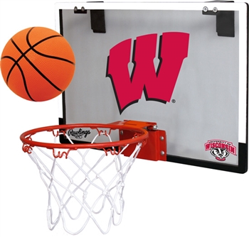 University of Wisconsin Badgers Indoor Basketball Goal Hoop Set Game