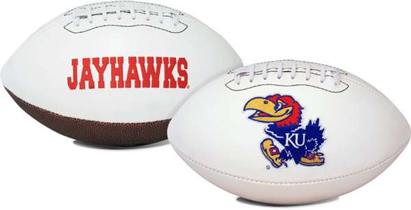 University of Kansas Jayhawks Signature Series Autograph Full Size Rawlings Football