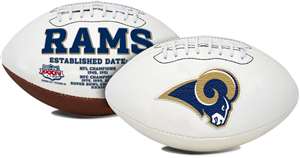 Los Angeles Rams   Signature Series Full Size Football Autograph