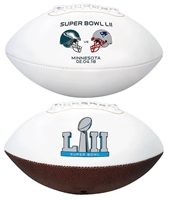 Super Bowl 52 LII Philadelphia Eagles vs New England Patriots Dueling Teams Rawlings Football