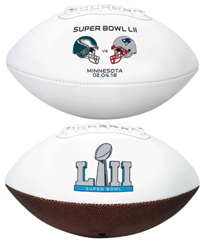 Super Bowl 52 LII Philadelphia Eagles vs New England Patriots Dueling Teams Rawlings Football