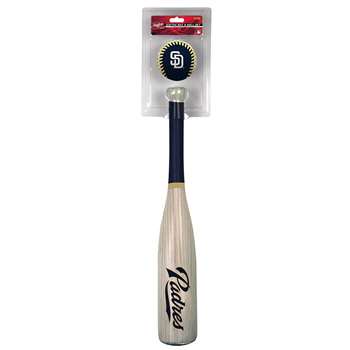 MLB San Diego Padres Grand Slam Softee Bat and Ball Set (Wood Grain)