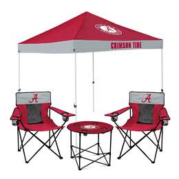 Alabama Crimson Tide Canopy Canopy Tailgate Bundle - Set Includes 9X9 Canopy, 2 Chairs and 1 Side Table