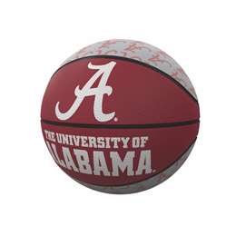 University of Alabama Crimson Tide Repeating Logo Youth Size Rubber Basketball