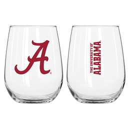 University of Alabama Crimson Tide 16oz Gameday Curved Beverage Glass