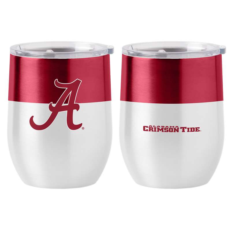 Alabama 16oz Colorblock Stainless Curved Beverage