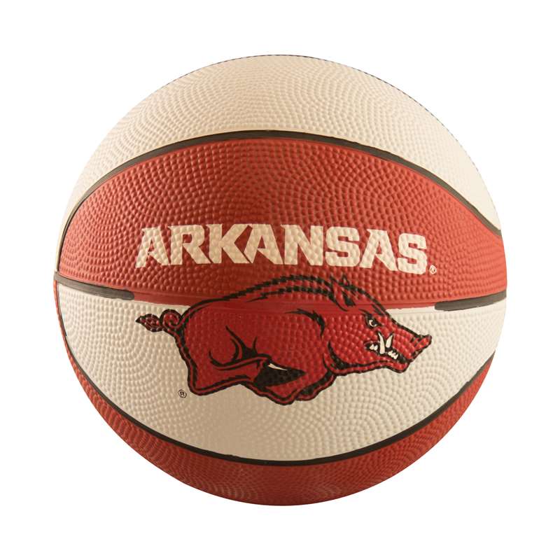 Arkansas Mini-Size Rubber Basketball