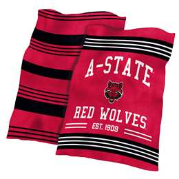 Arkansas State Red Wolves Colorblock Plush Blanket 60X70 inches  